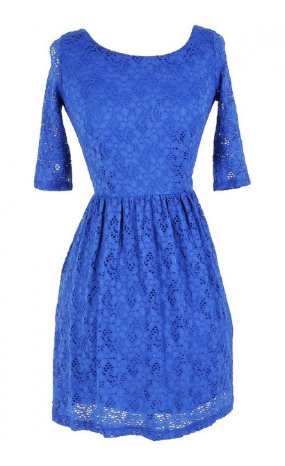 True Blue Lace Dress